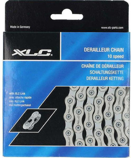 XLC Αλυσίδα Ποδηλάτου 10 Ταχυτήτων 136L Ασημί