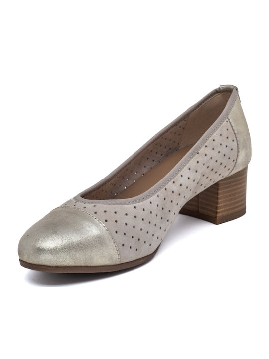 Pantofi cu toc Bej