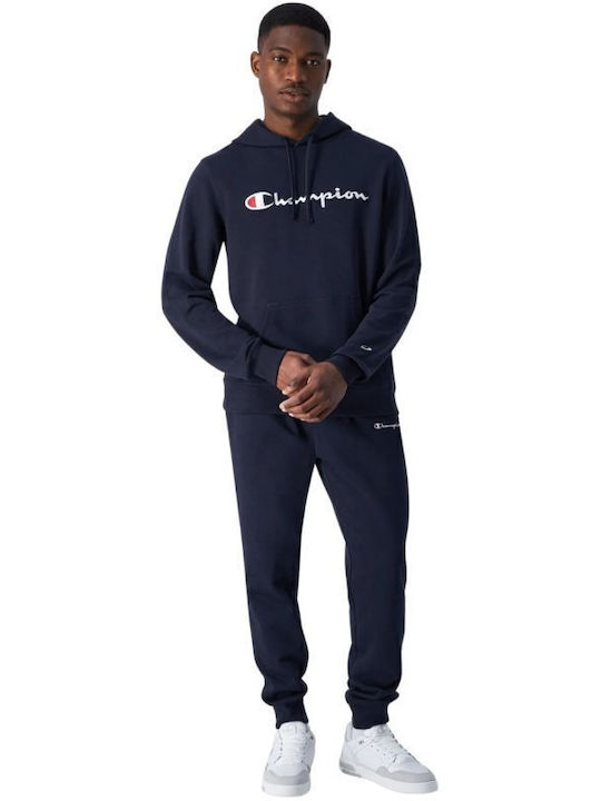 Sweatshirt with Hood Navy Blue