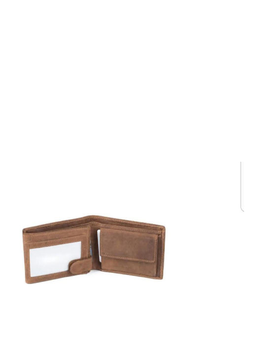 HU Leather Men's Wallet Classic Tabac Brown