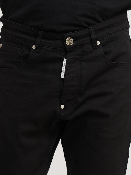 Men's Jeans Pants Elastic with Slim Tapered Fit Black