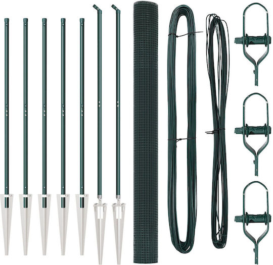 vidaXL Plasă de sârmă Galvanizat Verde 1.6x10m
