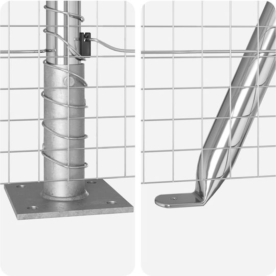 vidaXL Drahtgeflecht Verzinkt Gray 0.5x100m