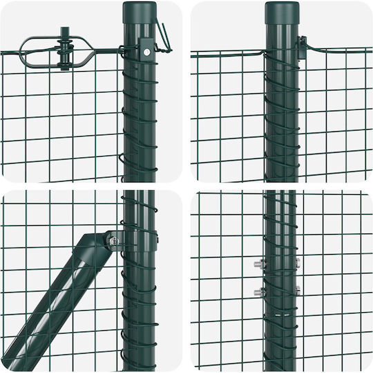 vidaXL Plasă de sârmă cu Îmbrăcăminte din PVC Module Verde 1.4x50m
