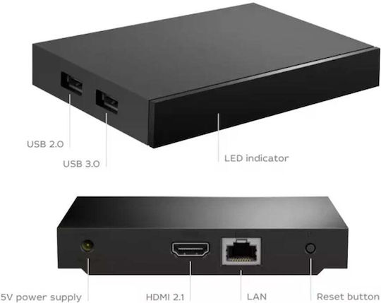 Infomir TV Box MAG540 4K UHD with WiFi USB 2.0 / USB 3.0 1GB RAM and 4GB Storage Space with Operating System Linux