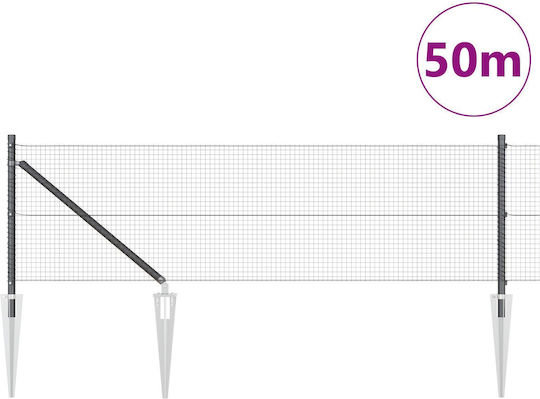 vidaXL Plasă de sârmă Gri 0.4x50m