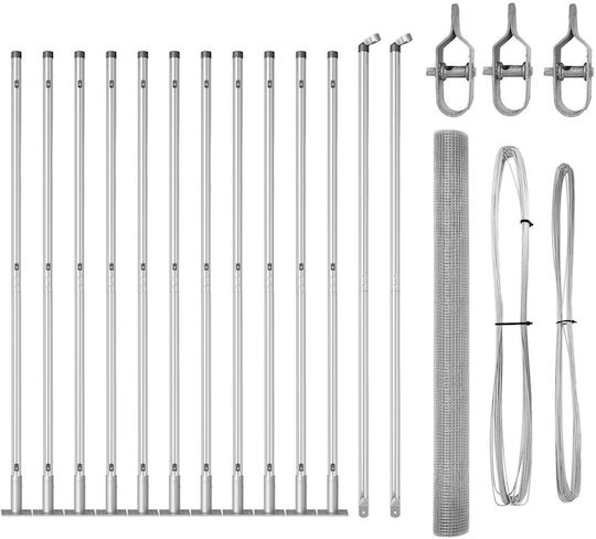vidaXL Wire Fencing Galvanized Silver 1.5x25m