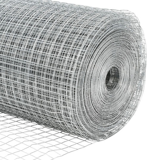 vidaXL Galvanized Concertina Wire Fencing Set Silver 25m