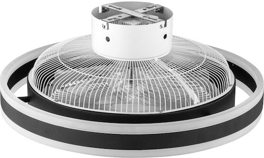 Gruppe RX3310 Πλαφονιέρα 50cm με Φως Μαύρη