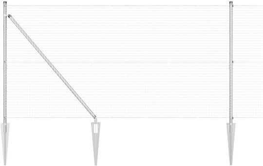 vidaXL Wire Fencing Galvanized Silver 1.2x10m