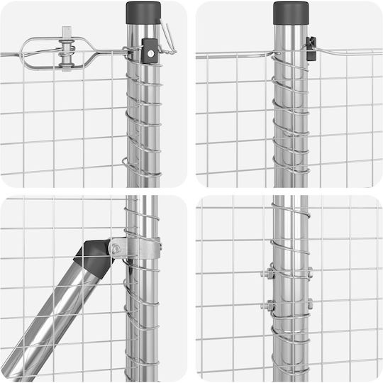 vidaXL Wire Fencing Galvanized Silver 1.2x10m