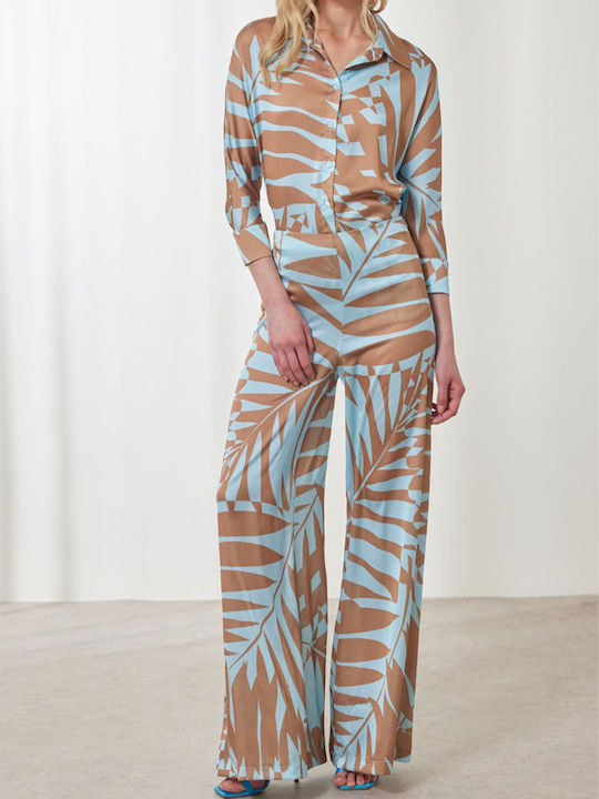 Audrey Dama Tesatura Pantaloni Sky Blue