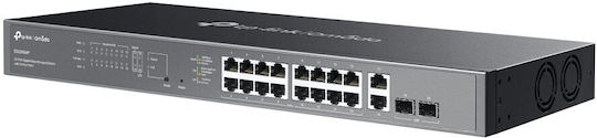 TP-LINK Omada ES220GMP Managed L2 PoE+ Switch with 16 Gigabit (1Gbps) Ethernet Ports and 2 SFP Ports