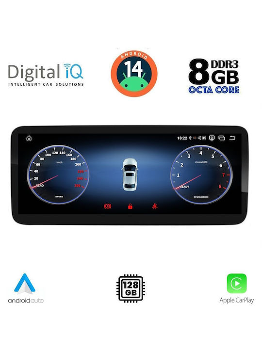 Digital IQ Car Audio System for Mercedes-Benz CLA Class / GLA 2015-2019 (Bluetooth/USB/WiFi/GPS/Apple-Carplay/Android-Auto) with Touch Screen 10.25"