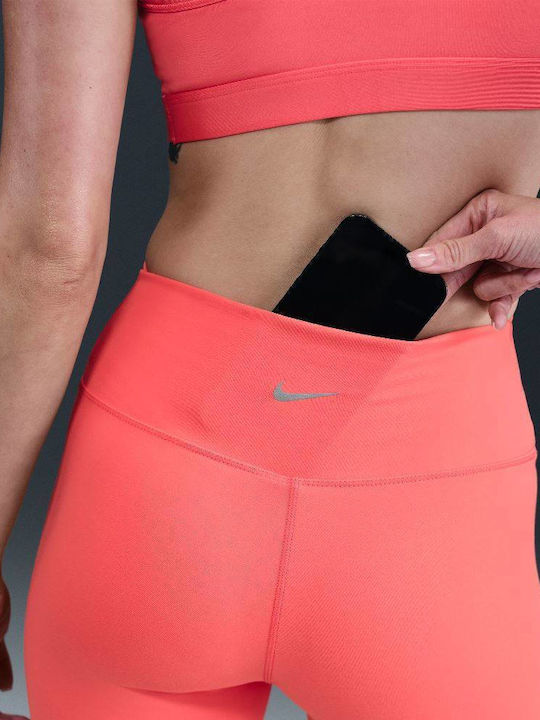 Dri-Fit One Training Women's Leggings Shorts High Waist Magic Ember