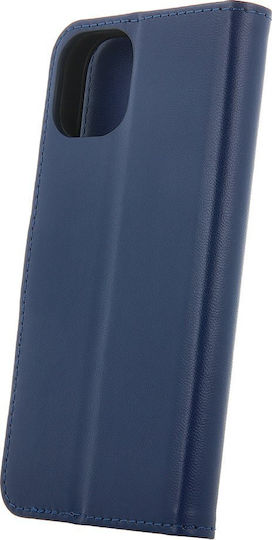 TelForceOne Smart Classic Umschlag Rückseite Leder Marineblau (Motorola Edge 50 Neo)