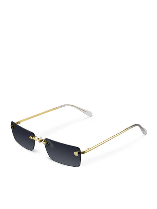 Meller Laila Unisex Sunglasses with Gold Metallic Frame and Grey Lens