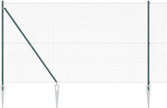 vidaXL Plasă de sârmă Galvanizat cu Îmbrăcăminte din PVC Module Verde 1.5x10m