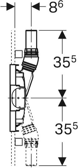 Element de fixare scurgere duș Geberit Duofix 111.581.00.2