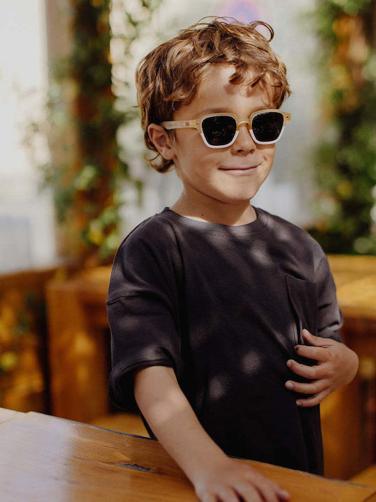 Hello Hossy Kids Sunglasses Beige for 5-8 Years