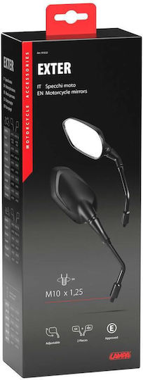 Lampa Motorcycle Mirrors 2pcs Black