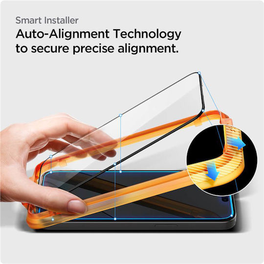 Spigen GLAS.tR Alignmaster 0.3mm Full Face Tempered Glass 2τμχ Μαύρο (iPhone 15 Plus / 16 Plus)