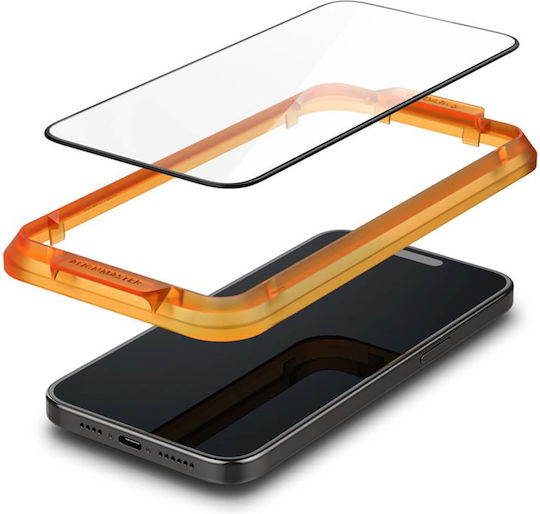 Spigen GLAS.tR Alignmaster 0.3mm Full Face Tempered Glass 2τμχ Μαύρο (iPhone 15 Plus / 16 Plus)