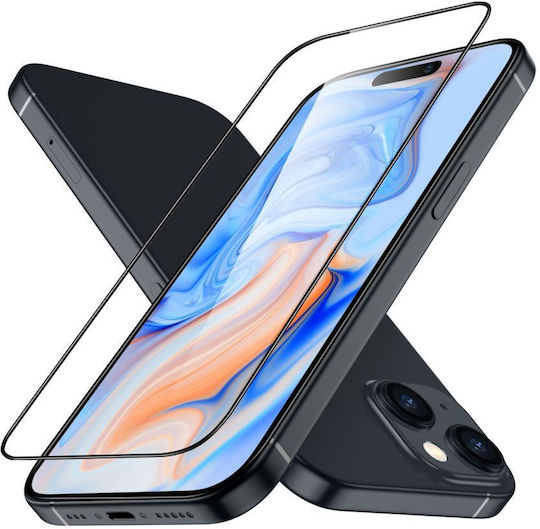 ESR Armorite Full Face Tempered Glass Μαύρο (iPhone 15)