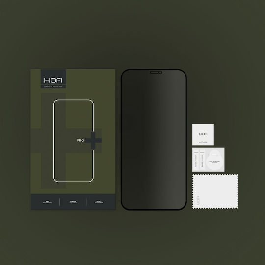 Hofi Pro+ Privacy Full Face Tempered Glass Μαύρο (iPhone 12 / 12 Pro)