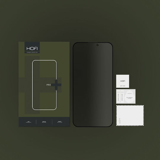 Hofi Anti Spy Glass Pro+ Privacy Full Face Tempered Glass (iPhone 15 Pro)