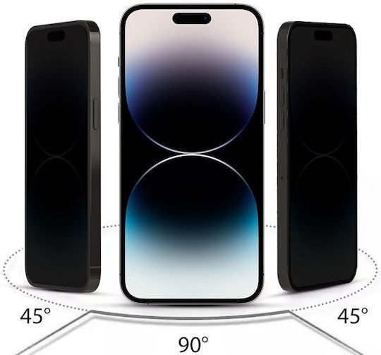 Hofi Anti Spy Glass Pro+ Privacy Full Face Tempered Glass (iPhone 15 Pro)