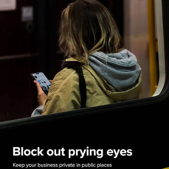 Ringke Privacy Full Face Tempered Glass Μαύρο (iPhone 15 Pro Max)