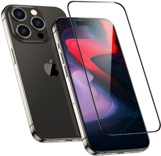 ESR Armorite Full Face Tempered Glass Μαύρο (iPhone 15 Pro)