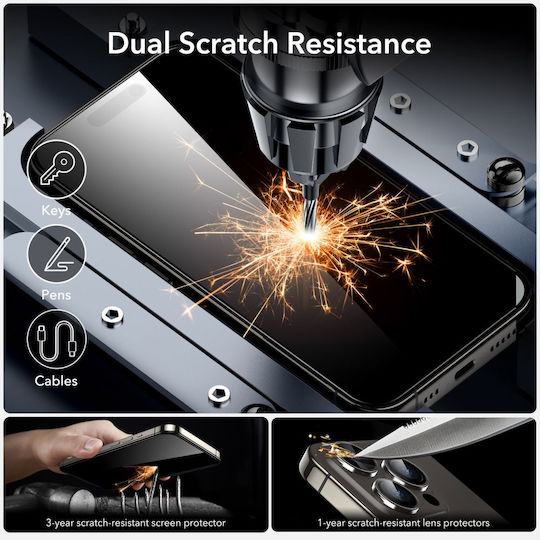 ESR Armorite Full Face Tempered Glass Μαύρο (iPhone 15 Pro)
