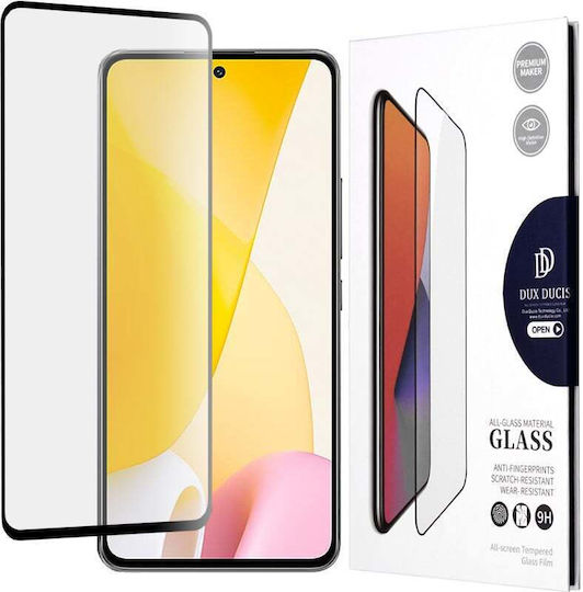 Dux Ducis 0.33мм Пълно лепило Закалено стъкло за цялото лице Черен (Xiaomi 12 Lite)