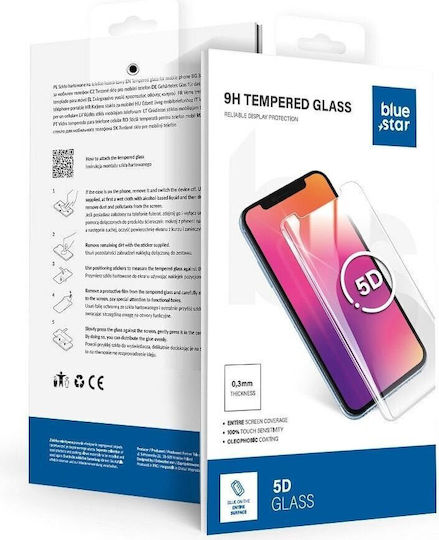 Blue Star 5D Закалено стъкло за цялото лице Черен (iPhone 15)