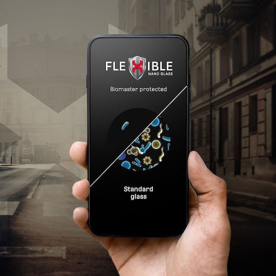 Forcell Flexible Nano 5D Adeziv complet Full Face Tempered Glass Negru (iPhone 14 Pro)