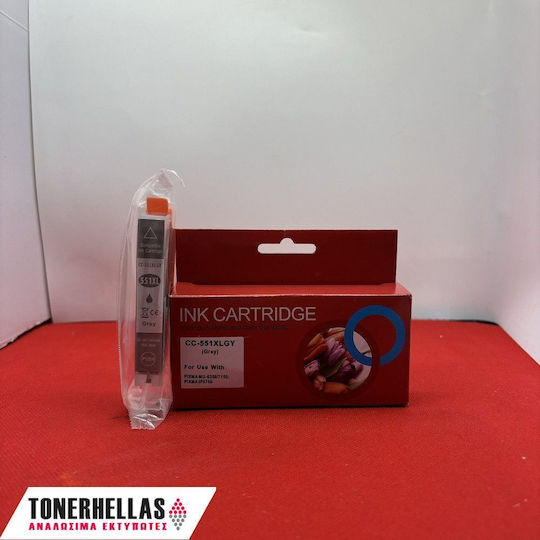 Cli-551xl Съвместима мастиленоструйна касета Canon CLI-551XL Сив 6447B001, CLI551GYXL 12.5мл 1бр
