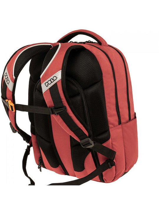 Polo Wonder School Bag Backpack Junior High-High School Red with Water Bottle Holder 26Liters 2025