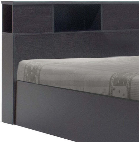 Olympus Bett Halb-Doppelbett Holz Wenge mit Latten für Matratze 120x200cm