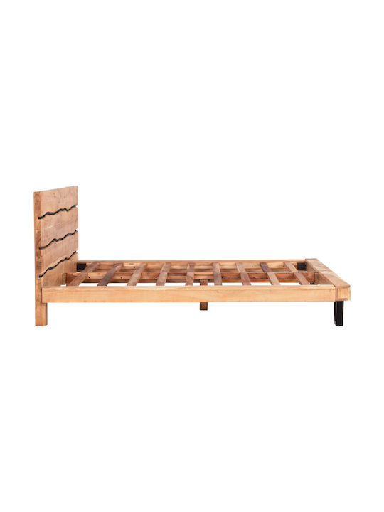 Ello Легло Двойно Облечено с Текстил Кафяво за Матрак 160x200cm