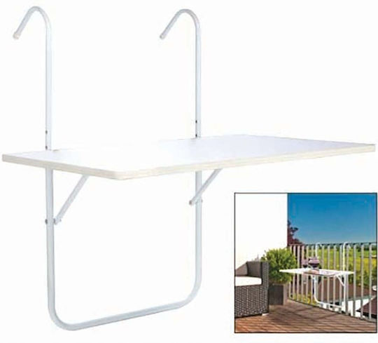 with Plastic Surface and Aluminum Frame White 52x40x58cm