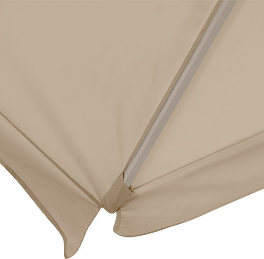 Professional Squared Aluminum White Parasol 3x2m