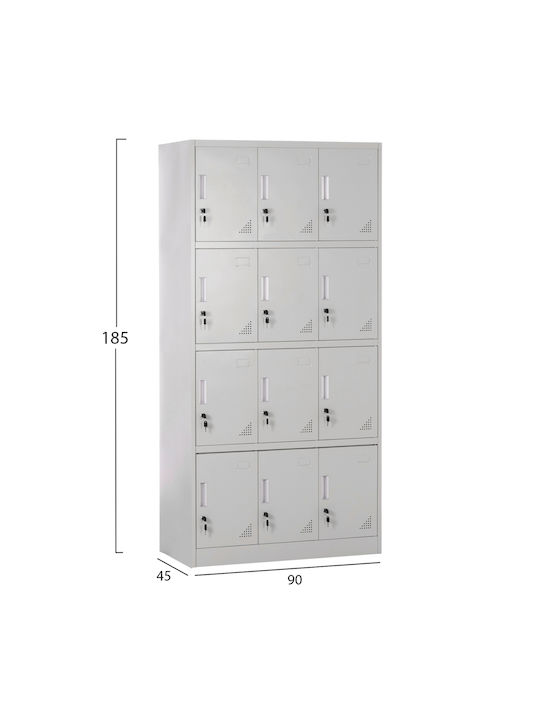Φοριαμός Bexley Μεταλλικός 90x40x185εκ.