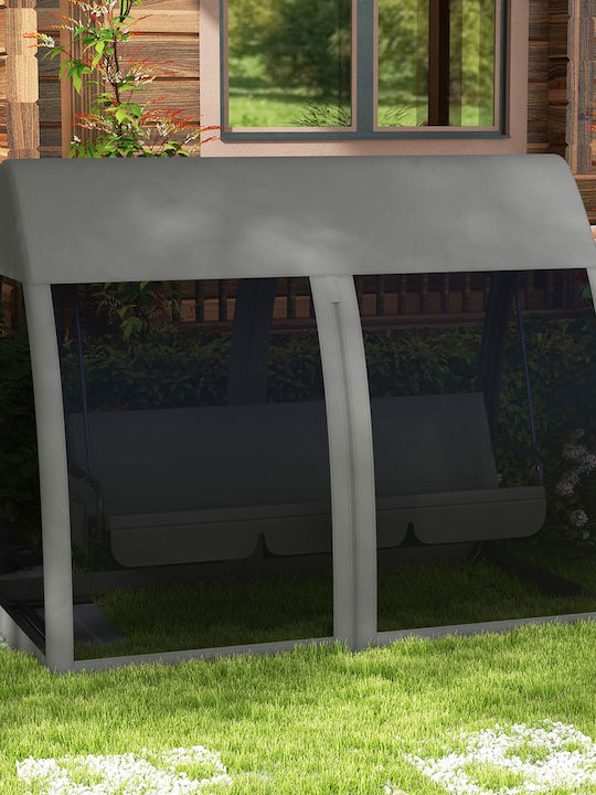 Κούνια με Βάση 3 Θέσεων Μεταλλική Μ240xΠ140xΥ197cm Γκρι Κούνια με Βάση 3 Θέσεων Μεταλλική Μ240xΠ140xΥ197cm Γκρι
