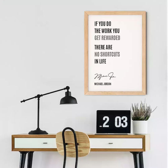 Poster NBA Michael Jordan Kds011b 21cm X 30cm Black Wooden Frame