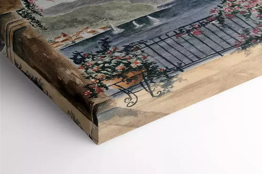 Πίνακας Καμβά Μπαλκόνι Θέα Στη Θάλασσα Knv2463 30cm X 40cm