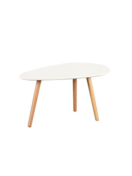 Oval Zentral Kaffeetisch Tamy Holz Beige M75xL43xH40cm