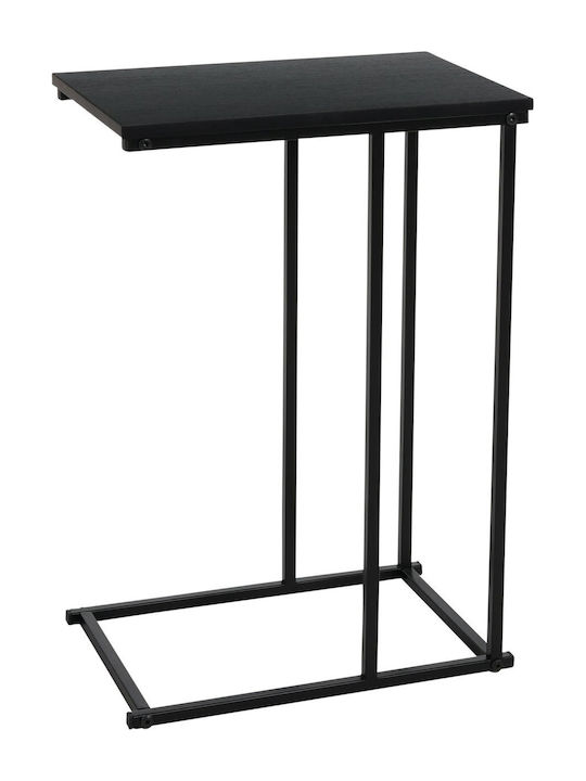 Rectangular Side Table Metal Black L40xW26xH58cm.