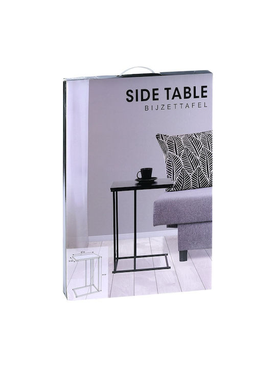 Rectangular Side Table Metal Black L40xW26xH58cm.